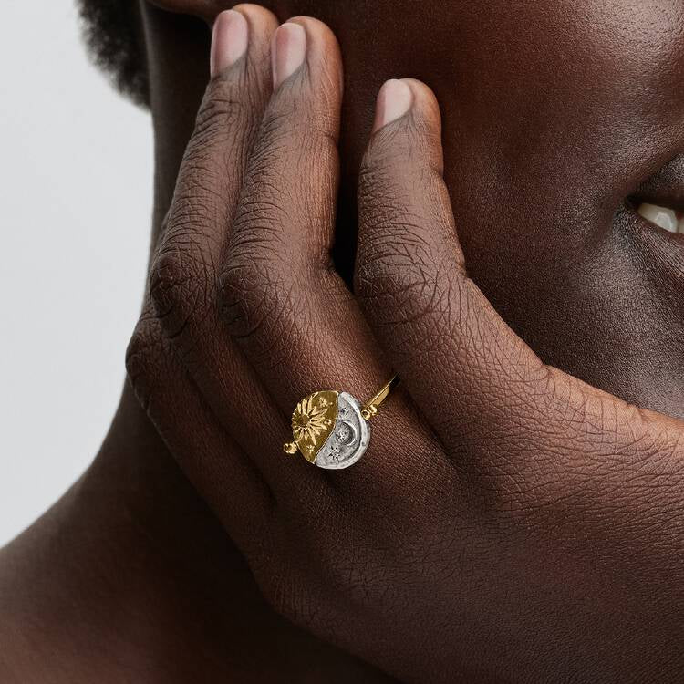 Panodora Sun & Moon Reversible Medallion Ring