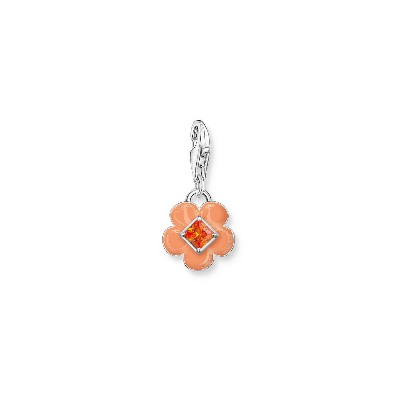 Thomas Sabo Orange Flower Charm with Orange Stone