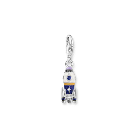 Thomas Sabo Silver Rocket Charm with Colourful Enamel and Stones
