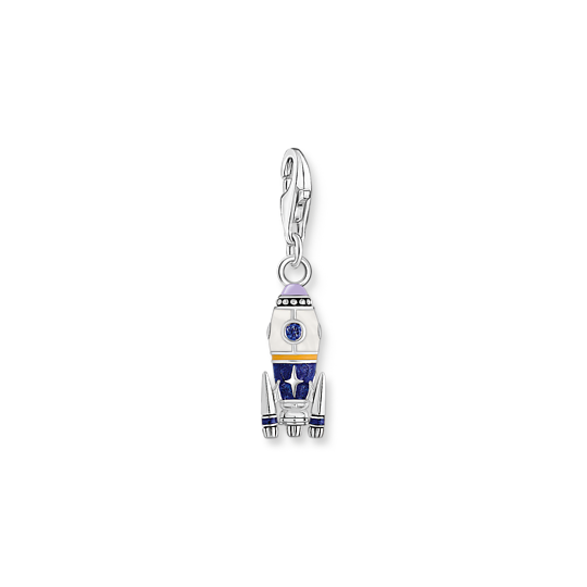 Thomas Sabo Silver Rocket Charm with Colourful Enamel and Stones