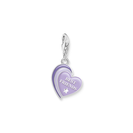 Thomas Sabo Silver Best Friends Charm with Violet Enamel