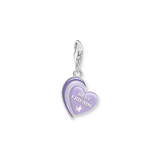 Thomas Sabo Silver Best Friends Charm with Violet Enamel