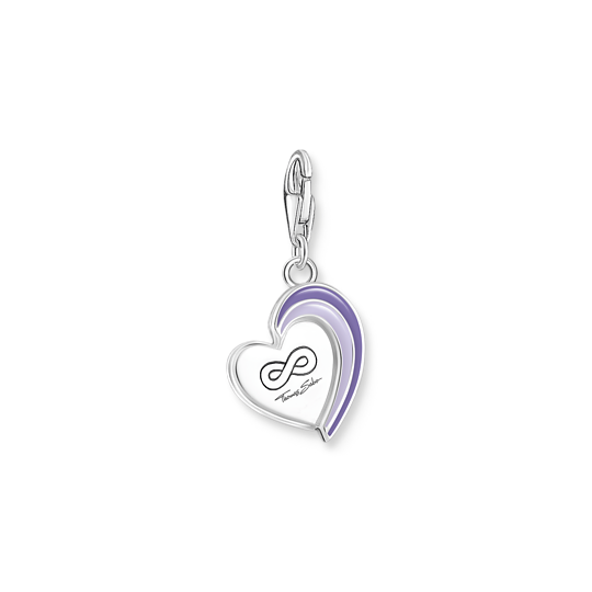 Thomas Sabo Silver Best Friends Charm with Violet Enamel