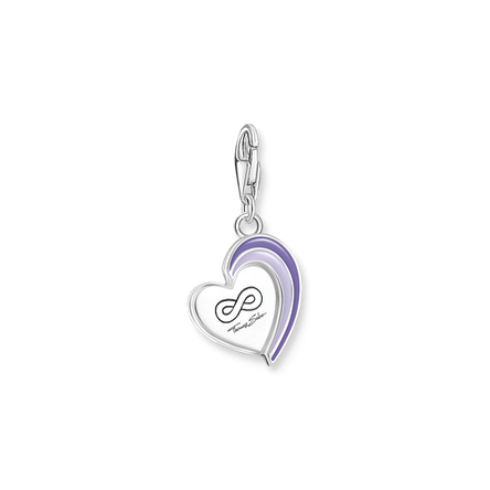 Thomas Sabo Silver Best Friends Charm with Violet Enamel