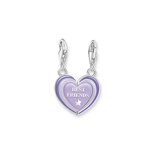 Thomas Sabo Silver Best Friends Charm with Violet Enamel