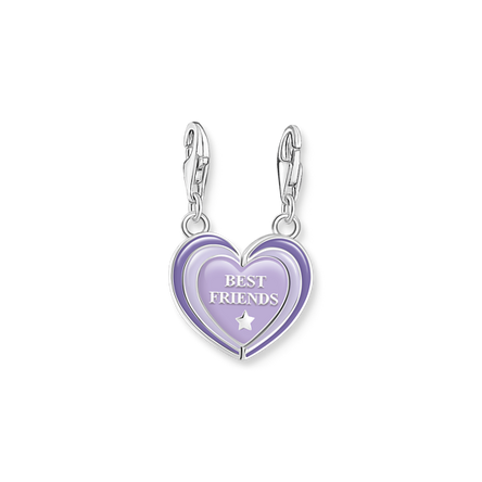 Thomas Sabo Silver Best Friends Charm with Violet Enamel