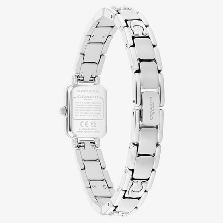 COACH Mara Silver Rectangular Watch with Square Bracelet