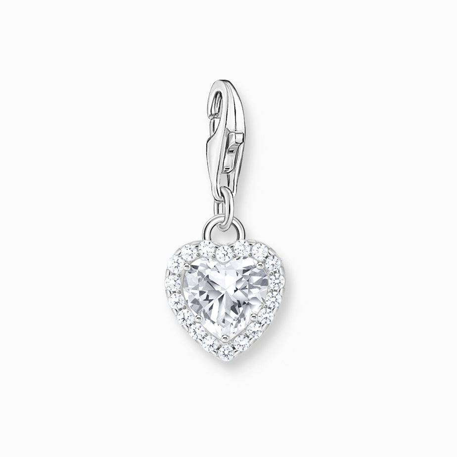 Thomas Sabo Silver White Heart Charm