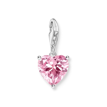 Thomas Sabo Silver Pink Heart Charm