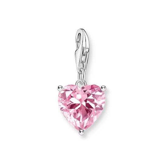 Thomas Sabo Silver Pink Heart Charm