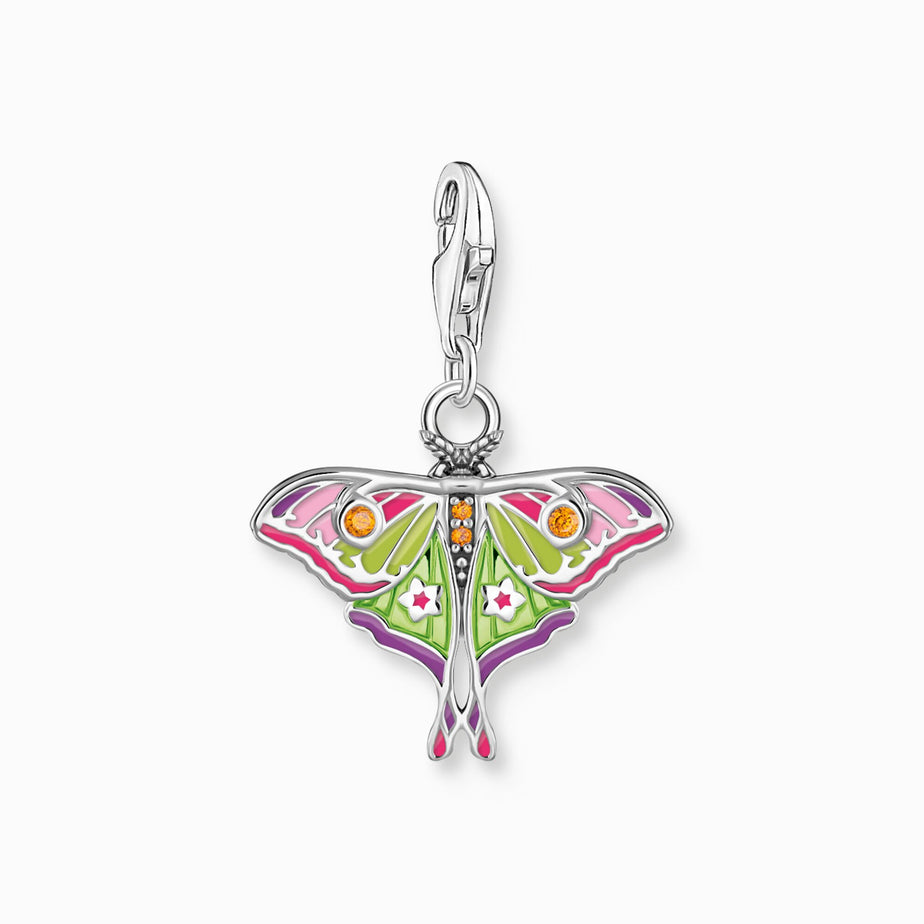 Thomas Sabo Silver Multi-coloured Moth Charm