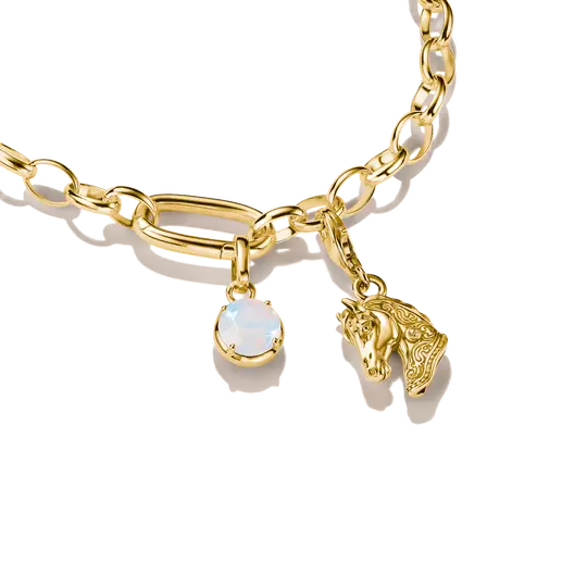 Thomas Sabo Gold Horse Head Charm