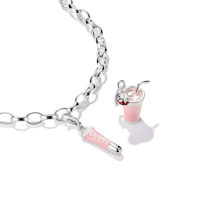 Thomas Sabo Silver Charm Pendant Pink Lip gloss