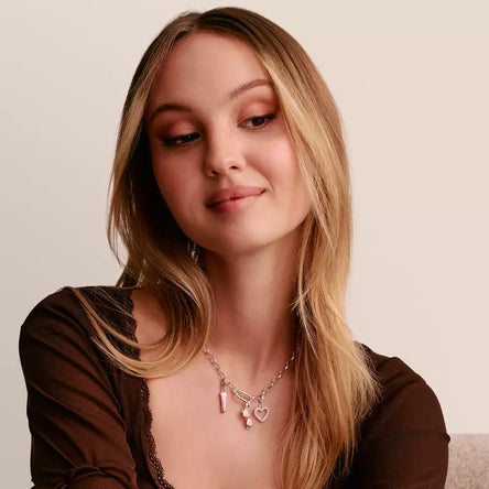 Thomas Sabo Silver Charm Pendant Pink Sunglasses Connect