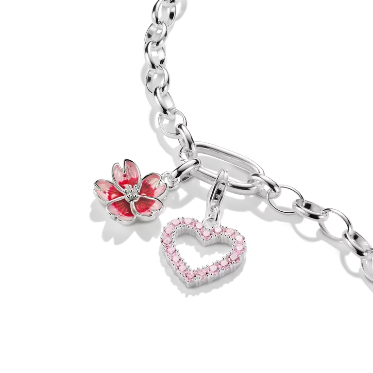 Thomas Sabo Silver Charm Pendant Cherry Blossom Connect