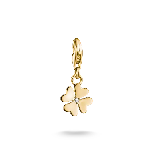 Thomas Sabo Gold Clover Charm with CZ