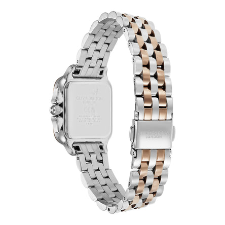 Olivia Burton 28mm Silver And Rose Sunray North Star Dial Watch