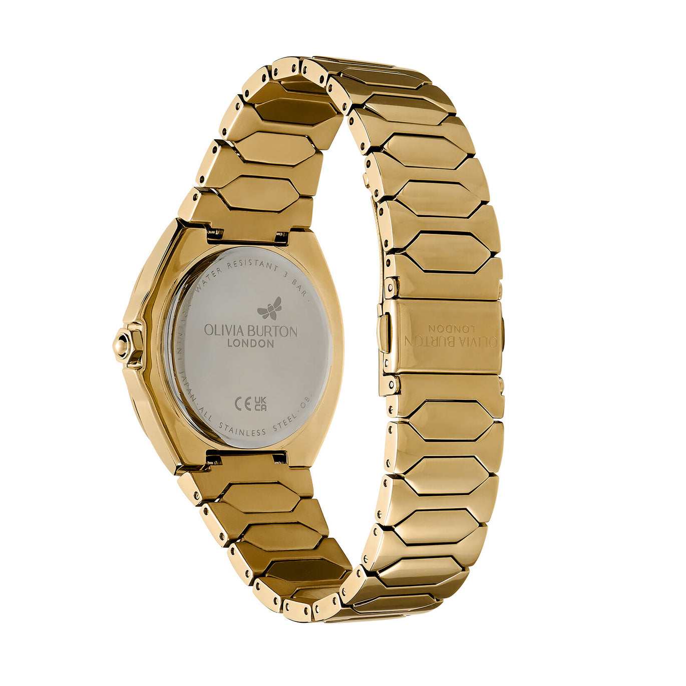 Olivia Burton Sports Luxe 36mm Black & Gold Lustre Watch