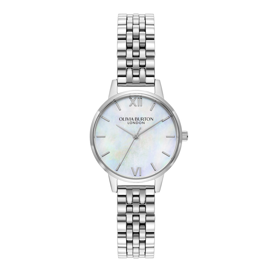 Olivia Burton 30mm White Silver & Gold Watch