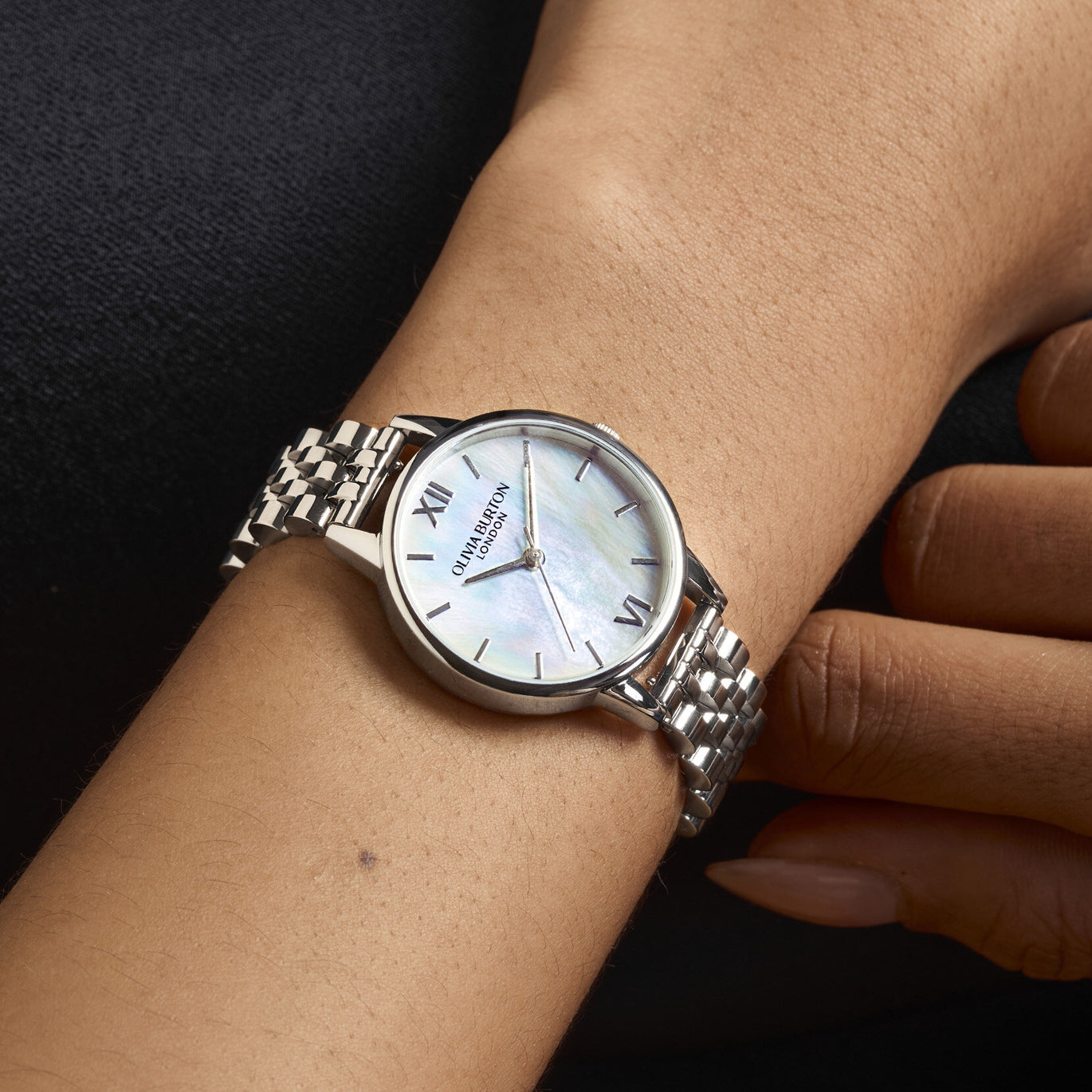 Olivia Burton 30mm White Silver & Gold Watch