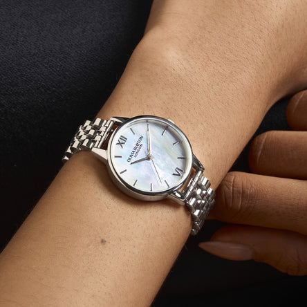 Olivia Burton 30mm White Silver & Gold Watch