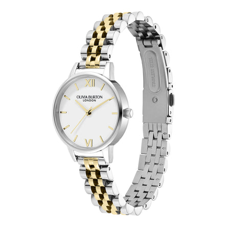 Olivia Burton 30mm White & Two Tone Bracelet Watch
