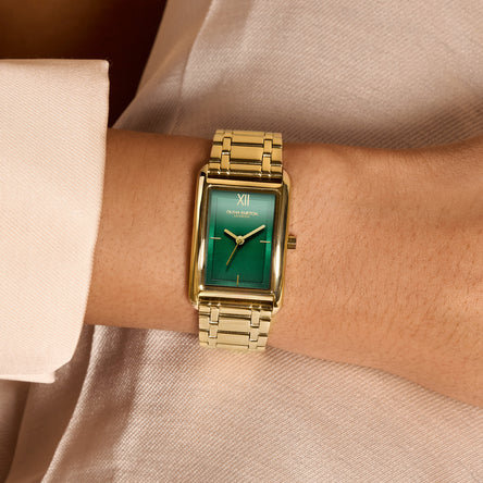 Olivia Burton 23mm Grove Forest Green And Gold Watch