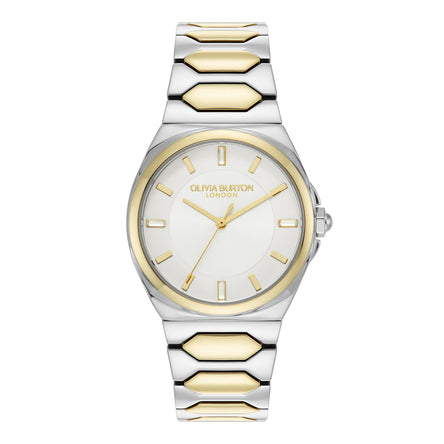 Olivia Burton 34mm Sports Lustre Ivory Two-Tone Watch