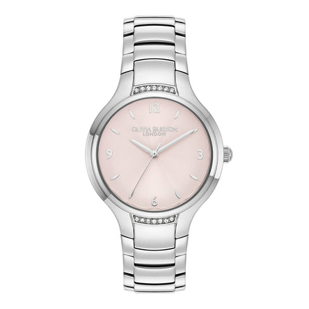 Olivia Burton 34mm Lea Light Blush And Silver Watch