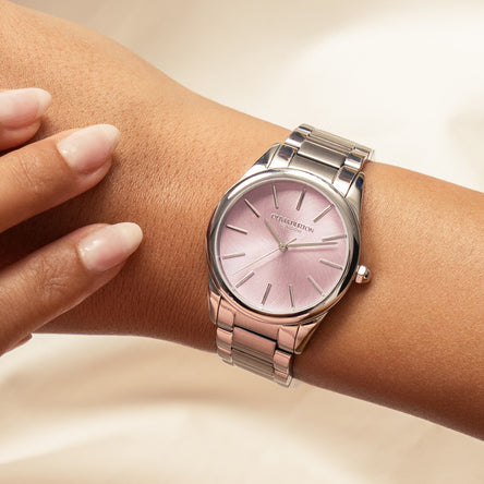 Olivia Burton 34mm Glowful Pale Lavender & Silver Bracelet Watch
