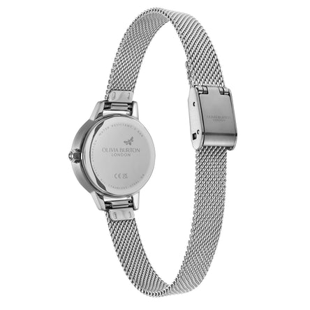 Olivia Burton 23mm Mini Turquoise & Silver Mesh Watch