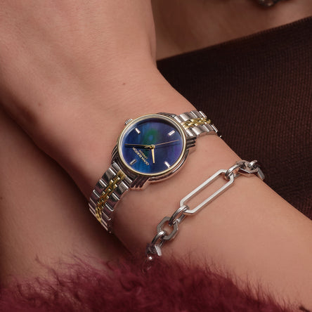 Olivia Burton Classic 30mm Art Deco 2.0 Navy & Two Tone Bracelet Watch
