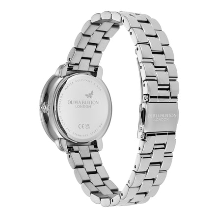 Olivia Burton Celestial 34mm Moon Phase Pink & Silver Bracelet Watch