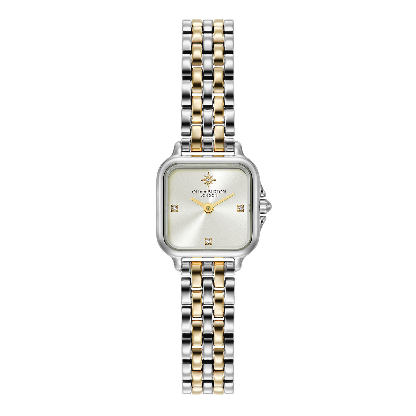 Olivia Burton 20mm Mini Grosvenor Ivory & Two Tone Bracelet Watch