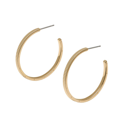 Olivia Burton Classic Linear Gold Hoop Earrings