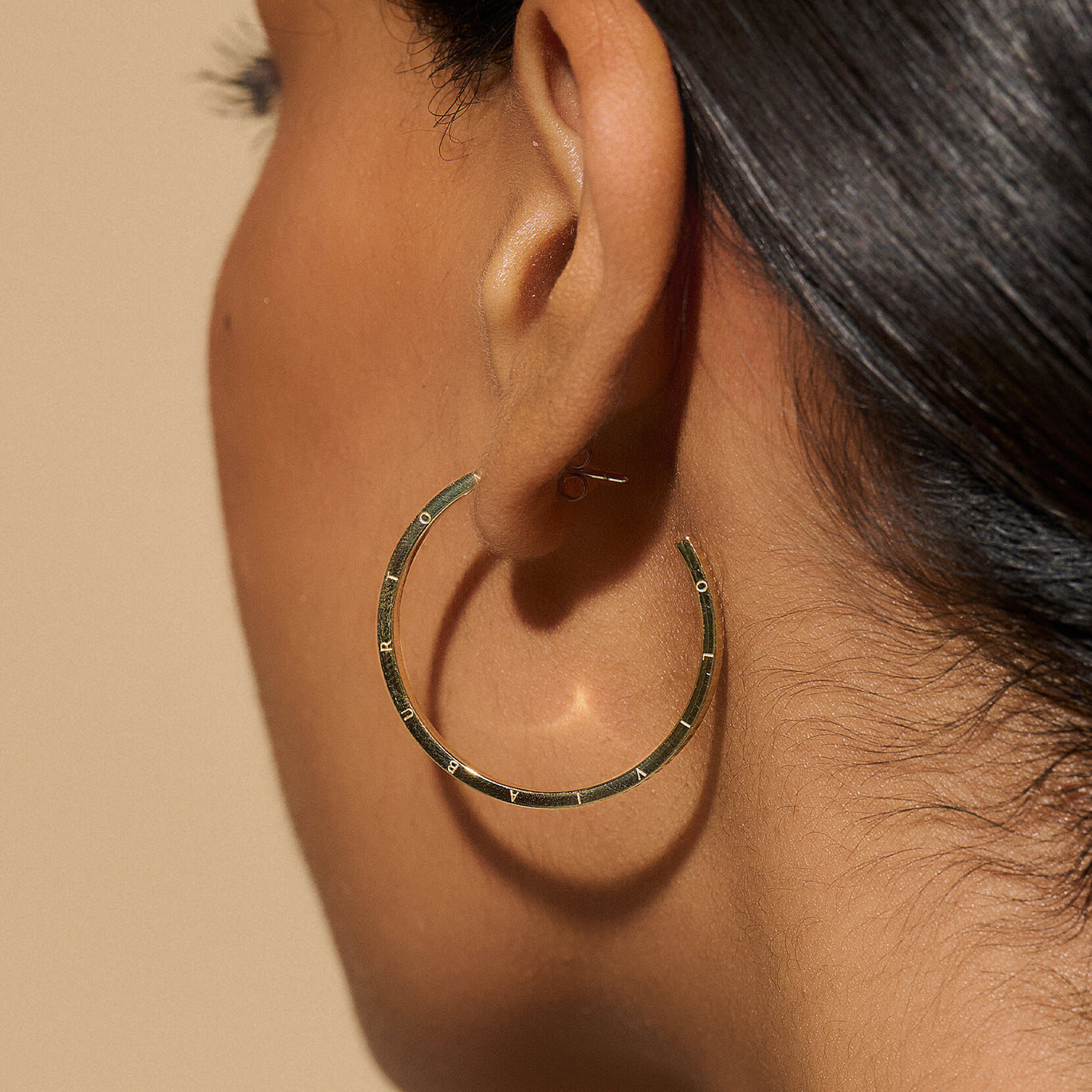 Olivia Burton Classic Linear Gold Hoop Earrings