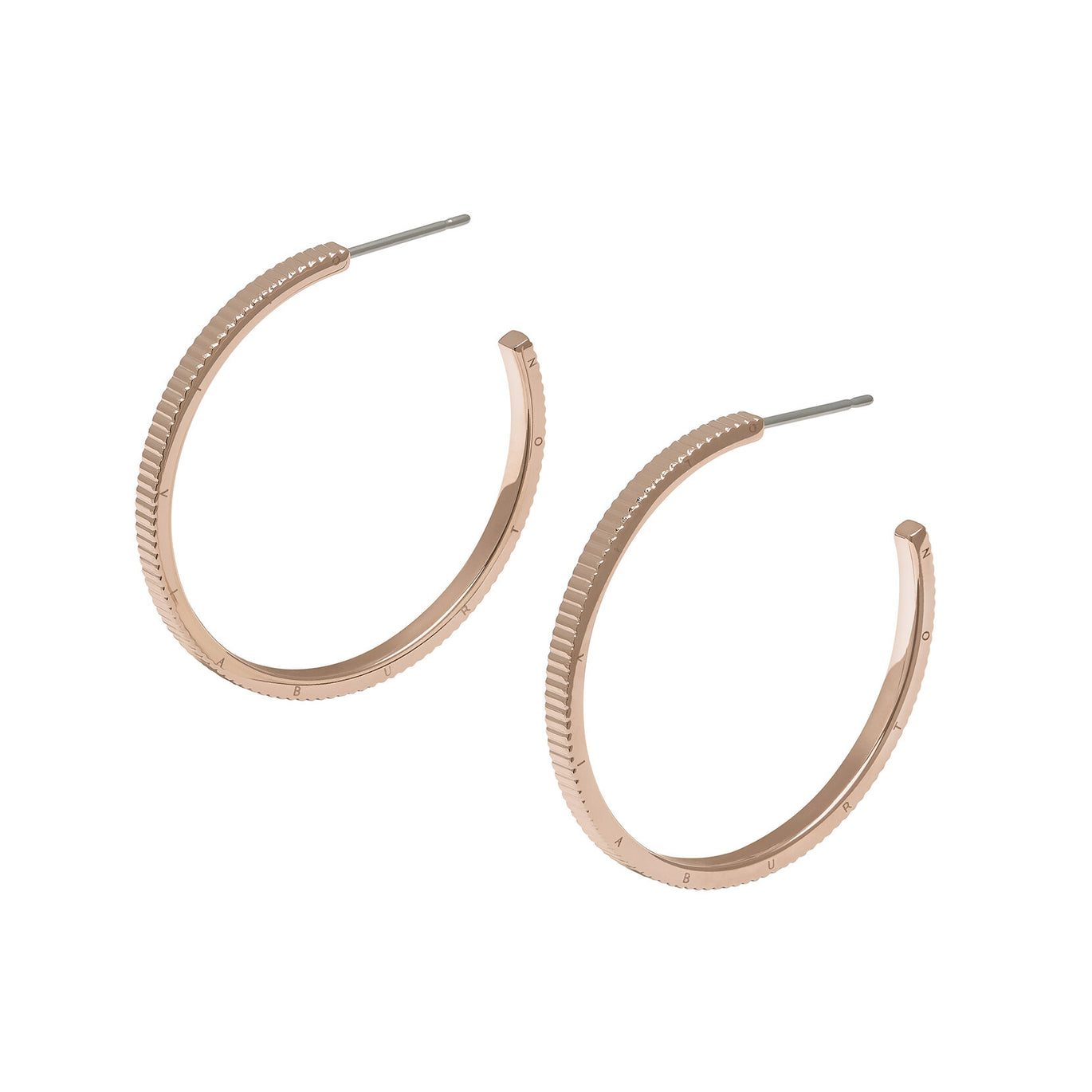Olivia Burton Classic Linear Carnation Gold Hoop Earrings