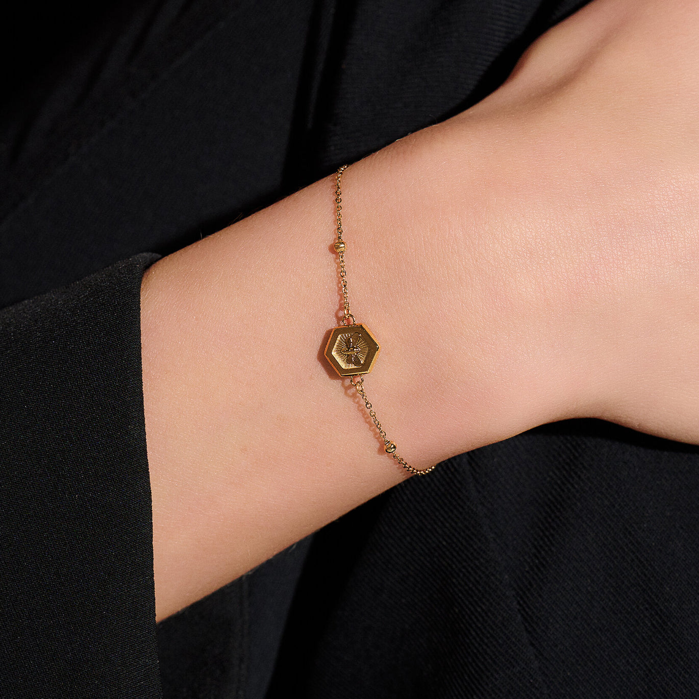 Olivia Burton Signature Gold Minima Bee Bracelet