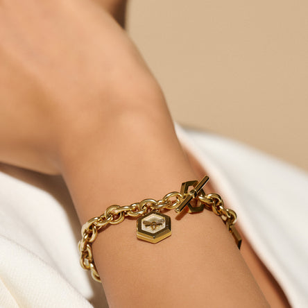 Olivia Burton Minima Gold Bee T-Bar Bracelet