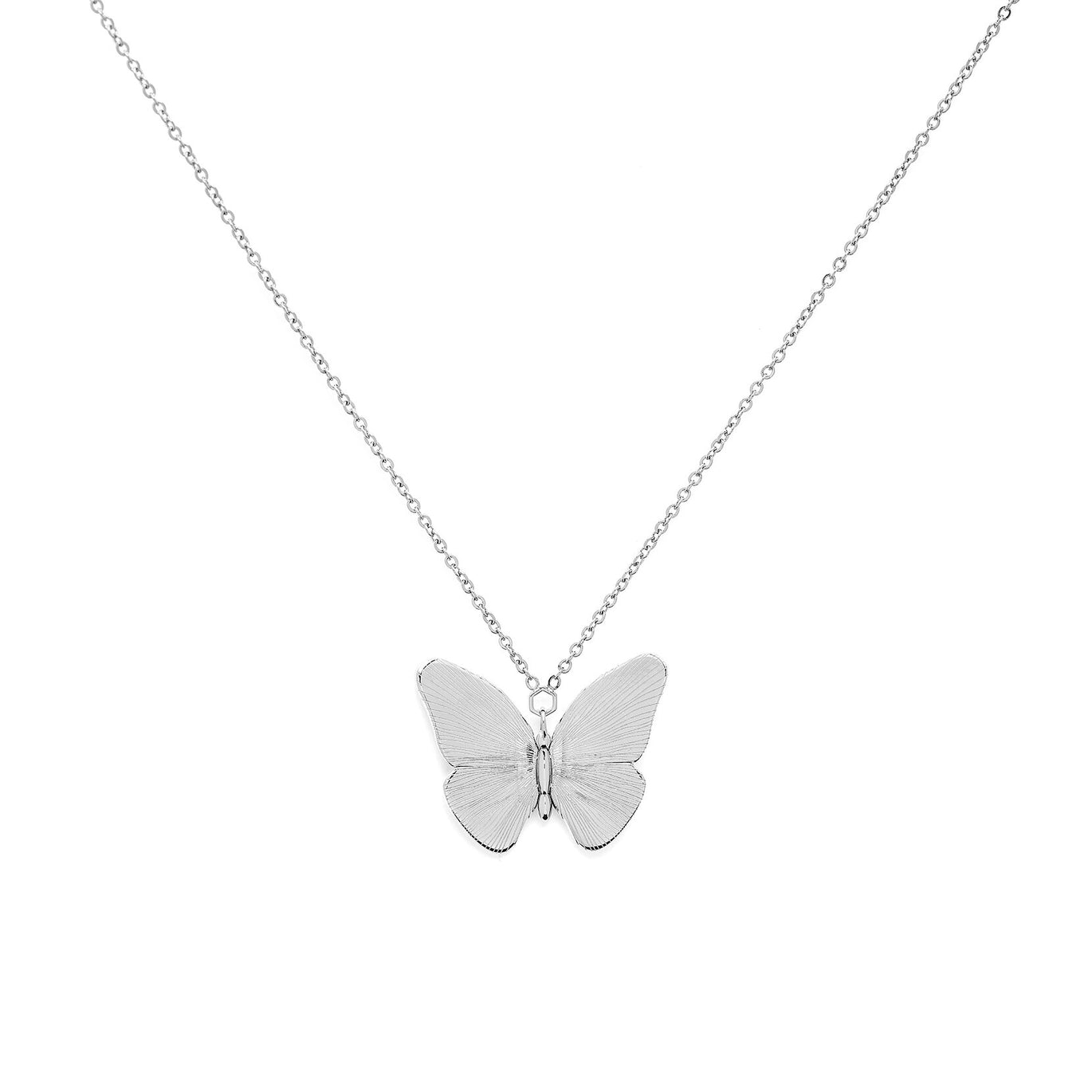 Olivia Burton Silver Butterfly Necklace
