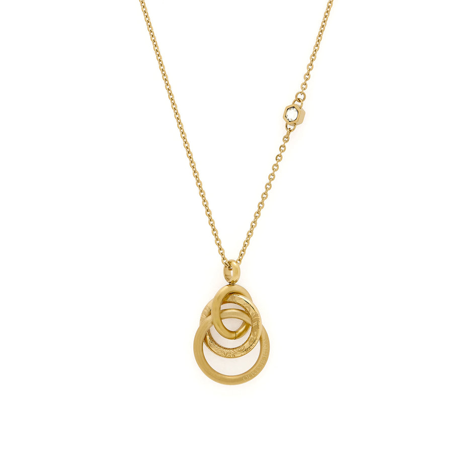 Olivia Burton Gold Plated Triple Interlink Ring Pendant