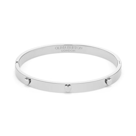Olivia Burton Classic Mini Heart Silver Tone Bangle