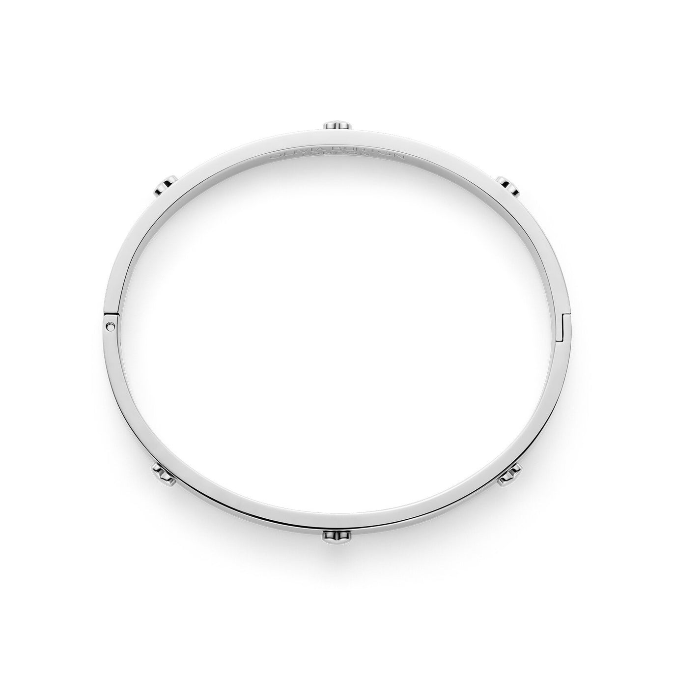 Olivia Burton Classic Mini Heart Silver Tone Bangle