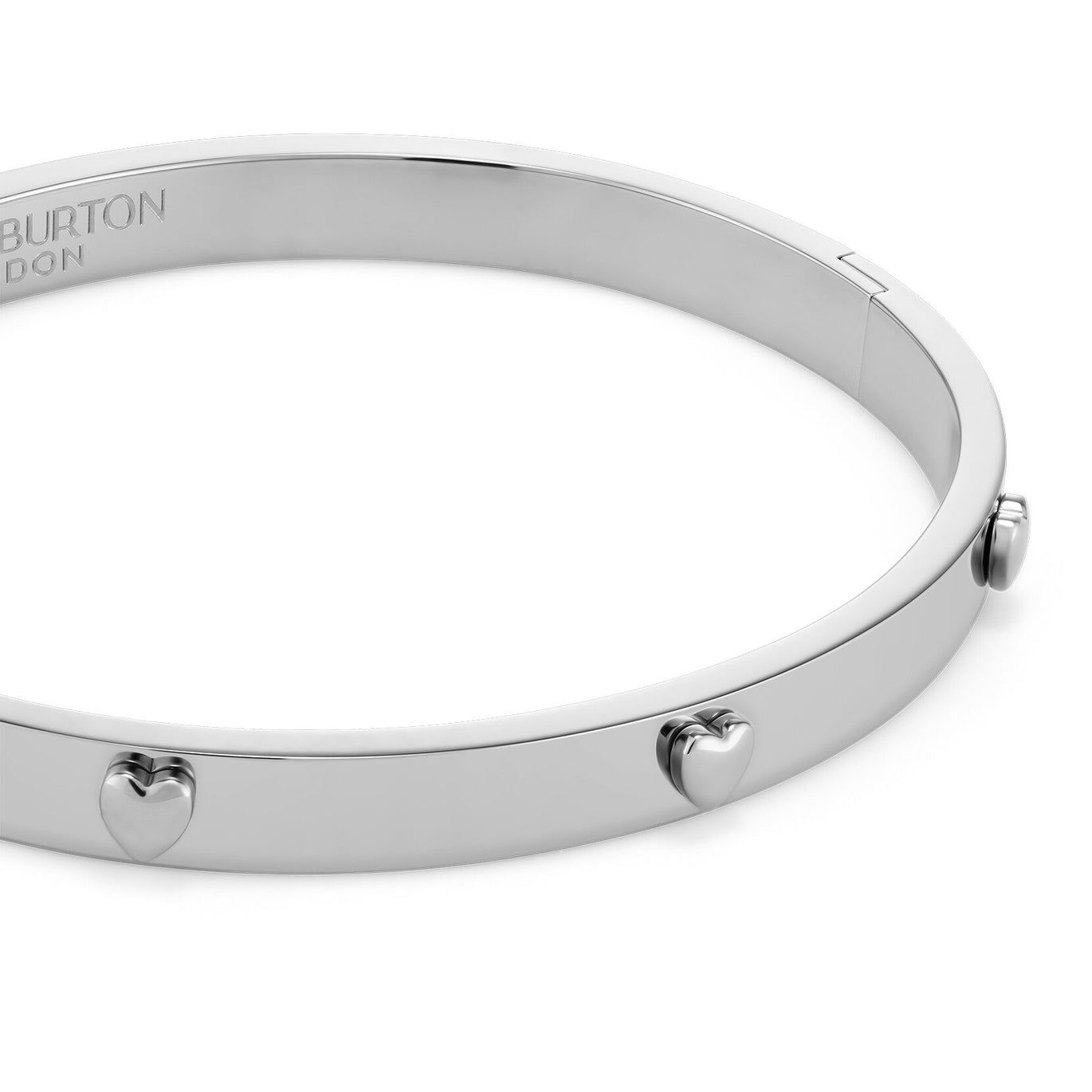 Olivia Burton Classic Mini Heart Silver Tone Bangle