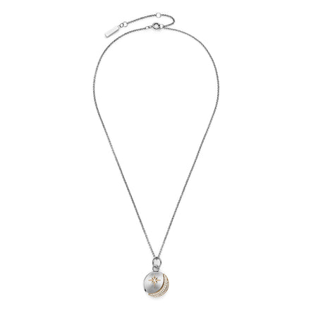 Olivia Burton Signature Celestial Star and Moon Silver Tone Pendant Necklace
