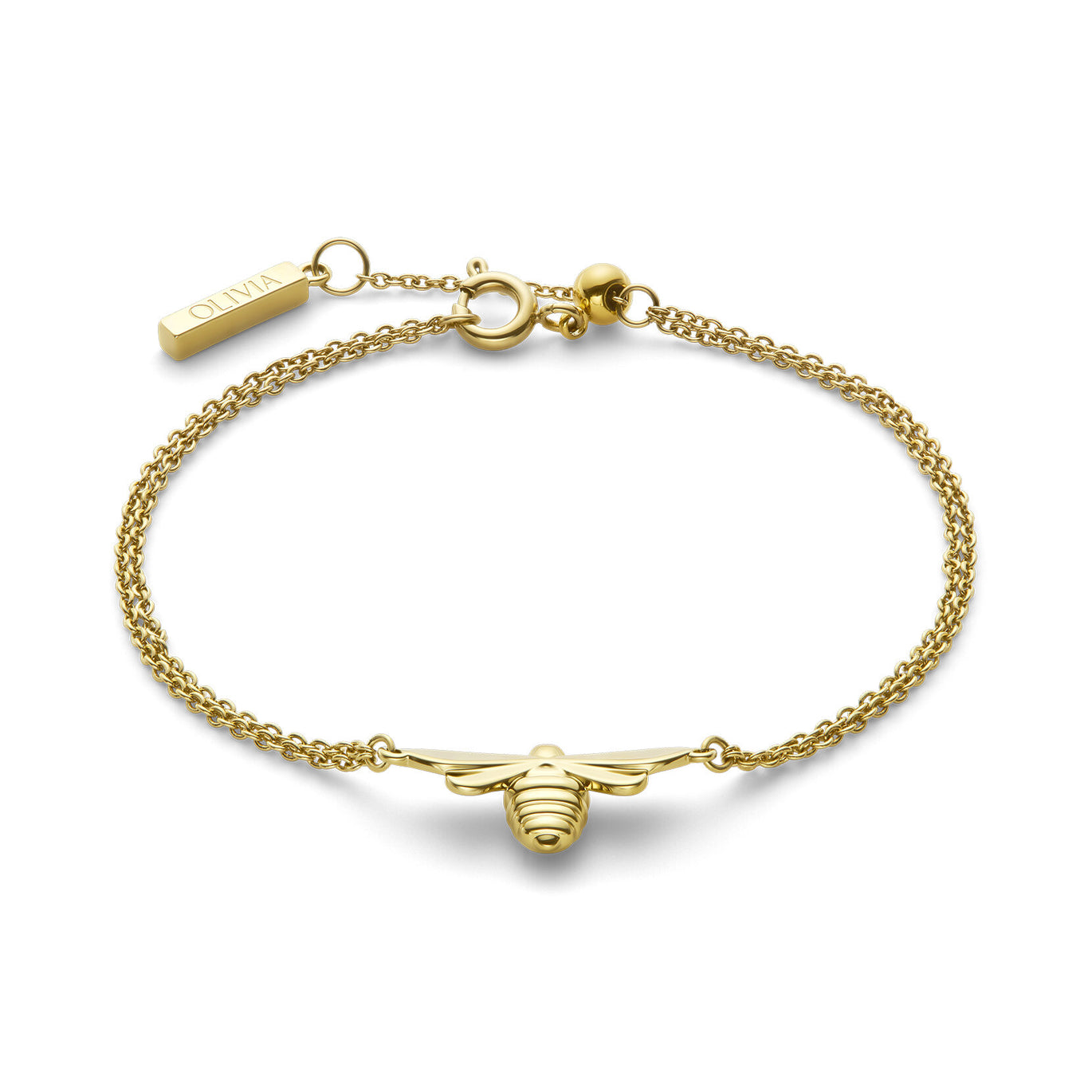 Olivia Burton Signature Honey Bee Gold Plated Bracelet