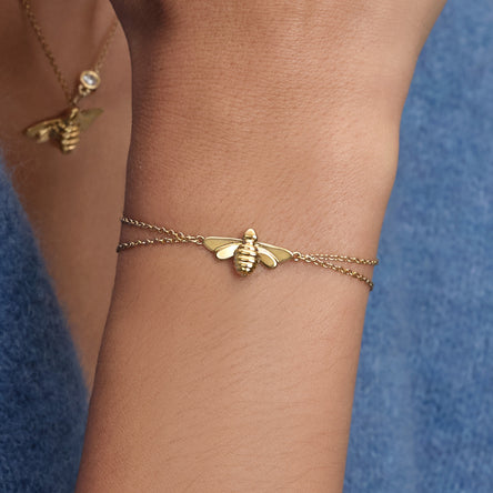 Olivia Burton Signature Honey Bee Gold Plated Bracelet