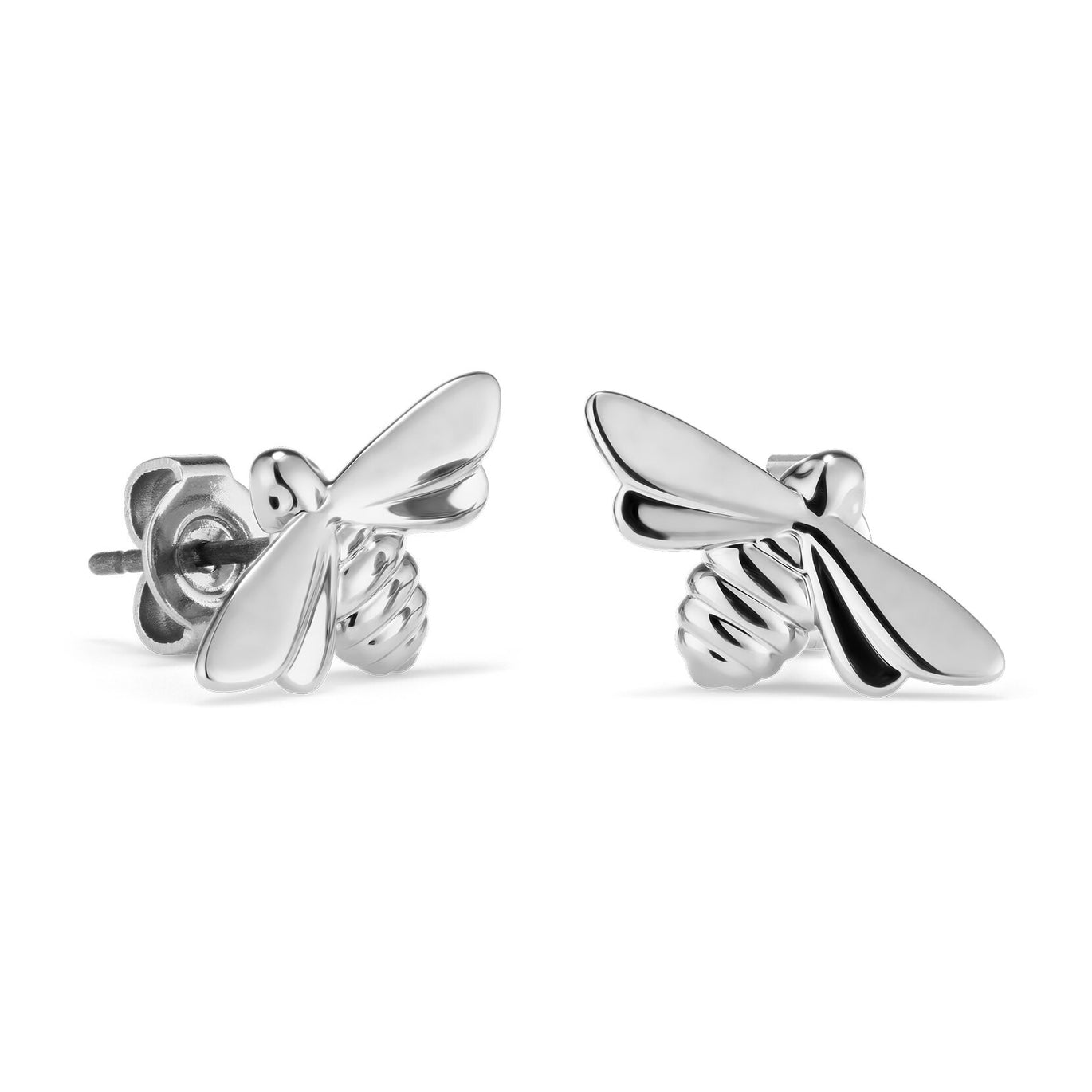 Olivia Burton Honey Bee Silver Tone Stud Earrings