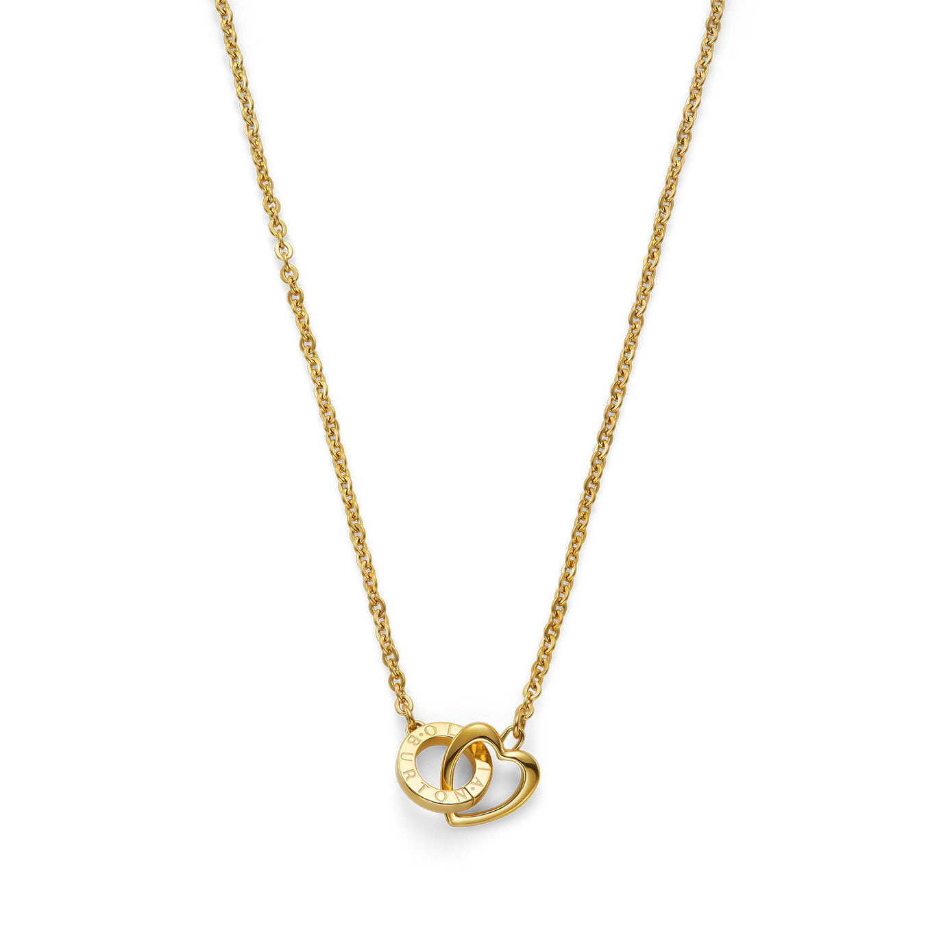 Olivia Burton Gold Plated Interlinked Heart Necklace