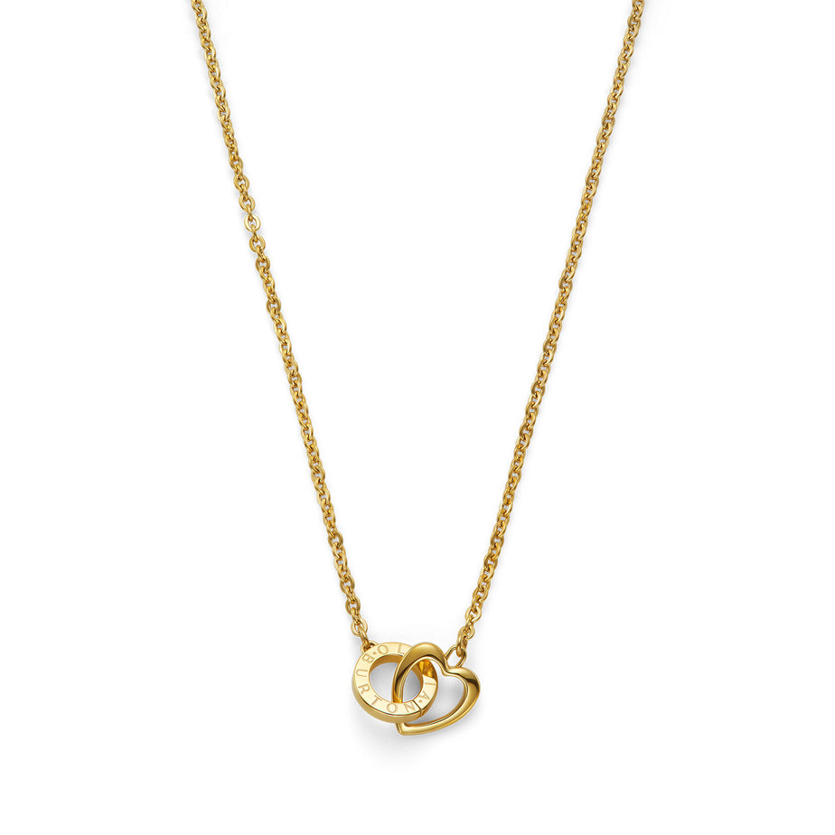Olivia Burton Gold Plated Interlinked Heart Necklace